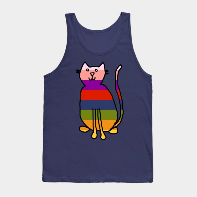 Rainbow Cat Tank Top by ellenhenryart